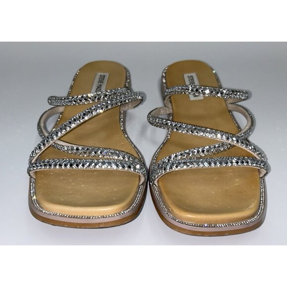 Steve Madden Women's Size 9 SPICE Rhinestone Blinging Sparkly Sandals -Worn Once - Picture 4 of 8
